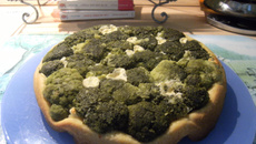 Tarte tatin aux brocolis et chèvre