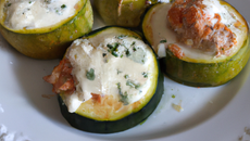 Courgettes farcies au fromage blanc
