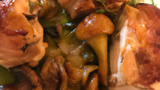Chapon farci au foie gras et aux girolles