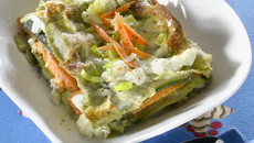 Lasagnes de saumon aux poireaux, sauce St Môret