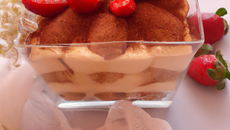 Tiramisu léger aux fraises