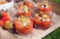 Compote craquante fraises rhubarbe