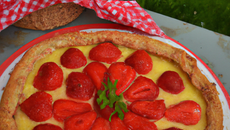 Tarte au massepain et aux fraises Label Rouge