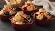 Cassolettes de Saint-jacques et homard