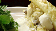 Feuilleté de Pétoncles aux Poireaux et aux Champignons