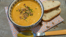 Velouté de potimarron et châtaignes facile