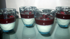 Panna cotta aux fruits rouges italien
