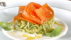 Saumon fumé de connemara, choux de bruxelles et