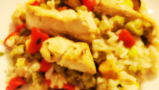 Risotto aux légumes et au poulet vite fait bien fait !