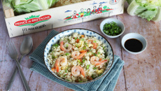 Riz de chou-fleur aux crevettes façon riz sauté