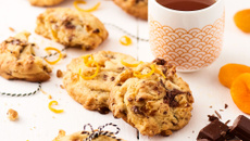 Cookies moelleux/choco/orange/abricot