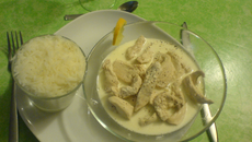 Emincé de poulet sauce citronnée