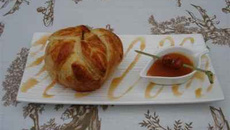 Rabote Picarde à la confiture de lait et fruits secs, caramel de cidre au beurre salé