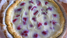 Tarte chocolat blanc fraises