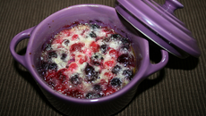 Mini-clafoutis aux fruits rouges