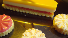 Biscuit à la créme de citron et miroir orange sanguine