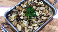 Gratin de macaronis aux cèpes