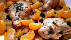 Chapon à la mandarine et à la clémentine