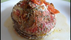 Émincé de tomates & aubergines aux rougets