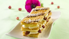 Millefeuille aux cranberries