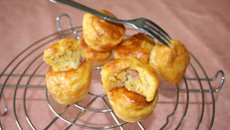 mini cakes oignons lardons, carottes, chèvre