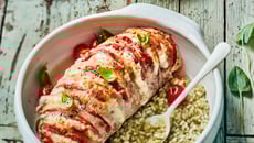Orloff de veau, tomate, mozzarella et risotto d'oseille