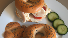 Bagels philadelphia, concombre et blanc de poulet