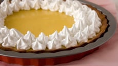 Tarte au citron, coulis chocolat