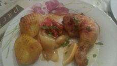 Cuisse de poulet sauce curry