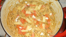 Spaghetti à la truite fumée