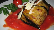 Ballotines d'aubergines aux pâtes