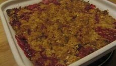 Crumble fraise-banane aux flocons d'avoine