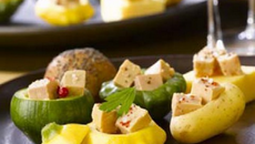Les cubes de Foie Gras en mini légumes