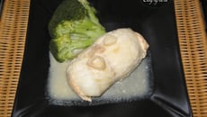 Paupiettes de cabillaud au saumon, sauce au gingembre