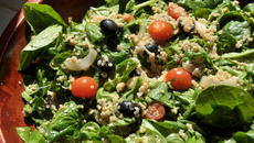 Salade de quinoa et épinards