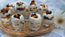 Verrines aux fruits secs