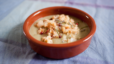 Purée d'artichauts et rouget