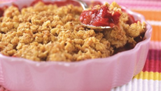 Crumble fraises rhubarbe