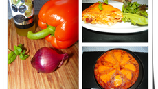 Quiche sans pâte chorizo, poivron et mimolette