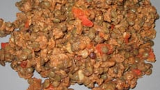 Lentilles façon bolognaise