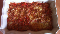 Gratin de thon aux poivrons et tomates