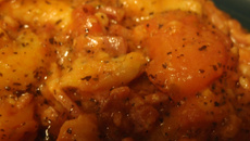 Allumettes de lardons à la lotte et aux tomates