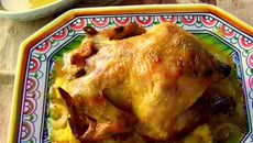 Poussin de Cornouailles, sauce aux clémentines