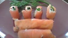 Roulés de saumon au fromage frais