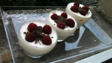 Verrines à la framboise
