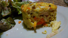 Flans de légumes au thon et au comté
