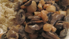 Poêlée de pétoncles aux champignons