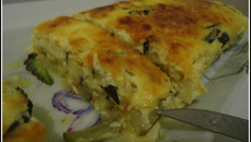 Flan de courgettes estival