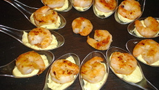 Gambas sauce mayonnaise au curry maison