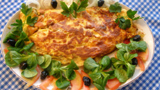 Omelette au bleu d'Auvergne revisitée